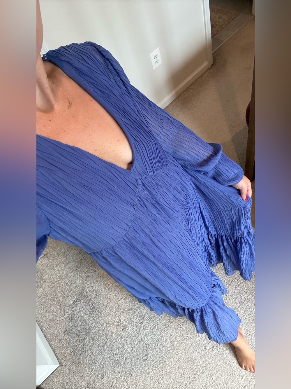 Zara Blue Maxi Dress - Full Length - Picture 4 of 4